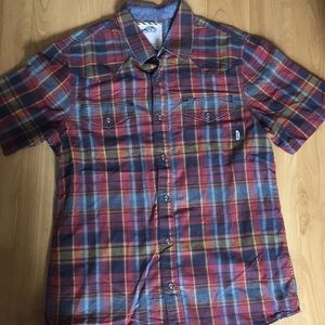 Boys Vans plaid collared button up T-shirt